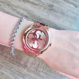 Guess G-Twist Rose Gold Dial Rose Gold Steel Strap Watch for Women - W1082L3 Authentic Buy Shop Now
