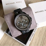 Michael Kors Wren Crystals Black Dial Black Steel Strap Watch For Women - MK6419 Authentic Buy Shop Now