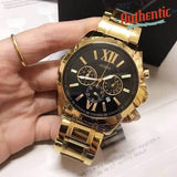 Guess Optic Multifunction Black Dial Gold Steel Strap Watch for Men - W0193G1 Authentic Buy Shop Now