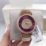 Michael Kors Catlin Quartz Rose Gold Dial Rose Gold Steel Strap Watch For Women - MK3412 Authentic Buy Shop Now