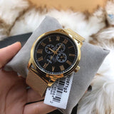 Guess Delancy Black Dial Gold Mesh Bracelet Watch for Men - W0871G2 Authentic Buy Shop Now