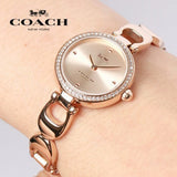 Coach Park Diamonds Gold Dial Gold Steel Strap Watch for Women - 14503171 Authentic Buy Shop Now