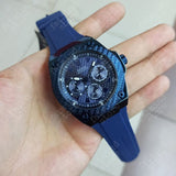 Guess Legacy Blue Dial Blue Rubber Strap Watch for Men - W1049G7 Authentic Buy Shop Now