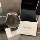 Calvin Klein Minimal Black Dial Black Leather Strap Watch for Men - K3M211C4 Authentic Buy Shop Now