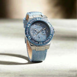 Guess Limelight Quartz Blue Dial Blue Leather Strap Watch For Men - W0775l1 Authentic Buy Shop Now