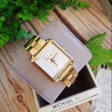 Michael Kors Lake Quartz White Dial Gold Steel Strap Watch For Women - MK3644 Authentic Buy Shop Now