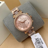 Michael Kors Sofie Chronograph Rose Gold Dial Rose Gold Steel Strap Watch For Women - MK6560 Authentic Buy Shop Now