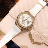 Guess Starlight Diamonds White Dial White Rubber Strap Watch for Women - W0846L5 Authentic Buy Shop Now