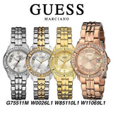 Guess Crystal Diamonds Rose Gold Dial Rose Gold Steel Strap Watch For Women - W11069L1 Authentic Buy Shop Now