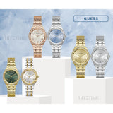 Guess Cosmo Diamonds Blue Dial Silver Steel Strap Watch for Women - GW0033L5 Authentic Buy Shop Now