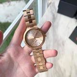 Michael Kors Garner Quartz Rose Gold Dial Rose Gold Steel Strap Watch For Women - MK6409 Authentic Buy Shop Now
