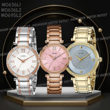 Guess Park Ave Quartz Rose Gold Dial Rose Gold Steel Strap Watch For Women - W0636L2 Authentic Buy Shop Now