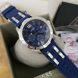 Guess Oasis Multifunction Blue Dial Two Tone Steel Strap Watch for Men- W0366G2 Authentic Buy Shop Now