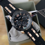 Guess Oasis Black Dial Two Tone Steel Strap Watch for Men - W0366G3 Authentic Buy Shop Now