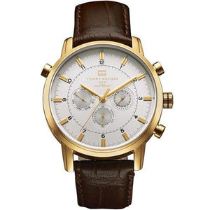 Tommy Hilfiger Harrison White Dial Brown Leather Strap Watch for Men - 1790874 Authentic Buy Shop Now