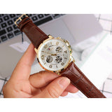 Tommy Hilfiger Keagan Quartz Silver Dial Brown Leather Strap Watch for Men - 1791291 Authentic Buy Shop Now