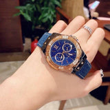 Guess Limelight Quartz Analog Blue Dial Blue Denim Strap Watch For Women - W0775l10 Authentic Buy Shop Now