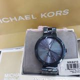 Michael Kors Garner Chronograph Quartz Blue Dial Blue Steel Strap Watch For Women - MK6410 Authentic Buy Shop Now