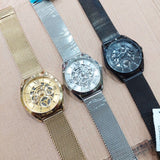 Guess Tailor Multifunction Gold Dial Gold Mesh Bracelet Watch for Men - GW0368G2 Authentic Buy Shop Now