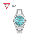 Guess Connoisseur Turquoise Dial Silver Steel Strap Watch for Men - GW0265G11 Authentic Buy Shop Now