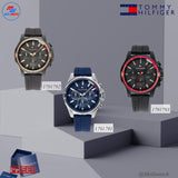 Tommy Hilfiger Mason Black Dial Black Rubber Strap Watch for Men - 1791792 Authentic Buy Shop Now