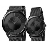 Calvin Klein Minimal Black Dial Black Mesh Bracelet Watch for Men - K3M224B1 Authentic Buy Shop Now