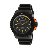 Emporio Armani Sportivo Quartz Black Dial Black Silicone Strap Watch For Men - AR5969 Authentic Buy Shop Now