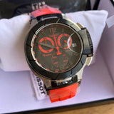 Tissot T Race Chronograph Black Dial Red Rubber Strap Watch for Men - T048.417.27.057.01 Authentic Buy Shop Now
