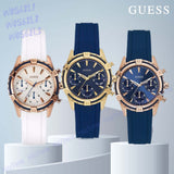 Guess Analog Quartz Blue Dial Blue Rubber Strap Watch For Women - W0562L3 Authentic Buy Shop Now