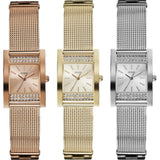 Guess Nouveau Diamonds Silver Dial Silver Mesh Bracelet Watch for Women - W0127L1 Authentic Buy Shop Now