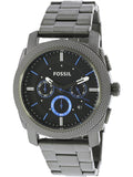 Fossil Machine Chronograph Brown Dial Grey Steel Strap Watch for Men - FS4931 Authentic Buy Shop Now