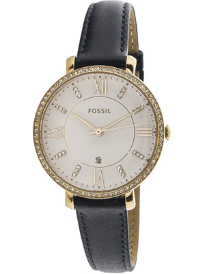 Fossil Jacqueline White Dial Blue Leather Strap Watch for Women - ES4291 Authentic Buy Shop Now