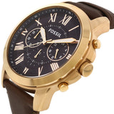 Fossil Grant Chronograph Blue Dial Brown Leather Strap Watch for Men - FS5068 Authentic Buy Shop Now