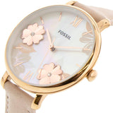 Fossil Jacqueline Three Hand Mother of Pearl Dial Pink Leather Strap Watch for Women - ES4671 Authentic Buy Shop Now