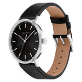 Calvin Klein Evan Black Dial Black Leather Strap Watch for Men - K7B211CZ Authentic Buy Shop Now