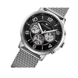 Tommy Hilfiger Chronograph Black Dial Silver Mesh Bracelet Watch for Men - 1791292 Authentic Buy Shop Now