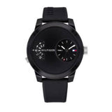 Tommy Hilfiger Denim Black Dial Black Rubber Strap Watch for Men - 1791555 Authentic Buy Shop Now