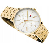 Tommy Hilfiger Jenna Quartz White Dial Gold Steel Strap Watch for Women - 1782069 Authentic Buy Shop Now