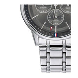 Tommy Hilfiger Kyle Chronograph Grey Dial Silver Steel Strap Watch for Men - 1791632 Authentic Buy Shop Now