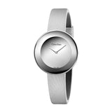 Calvin Klein Chic Silver Dial White Leather Strap Watch for Women - K7N23UP8 Authentic Buy Shop Now