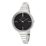 Calvin Klein Lively Black Dial Silver Steel Strap Watch for Women - K4U23121 Authentic Buy Shop Now