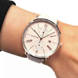 Tommy Hilfiger Jenna Analog Pink Dial Pink Leather Strap Watch for Women - 1782071 Authentic Buy Shop Now