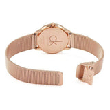 Calvin Klein Minimal White Dial Rose Gold Mesh Bracelet Watch for Men - K3M21626 Authentic Buy Shop Now
