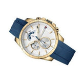 Tommy Hilfiger Decker White Dial Blue Rubber Strap Watch for Men - 1791353 Authentic Buy Shop Now