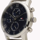 Tommy Hilfiger Kane Quartz Blue Dial Black Steel Strap Watch for Men - 1791456 Authentic Buy Shop Now