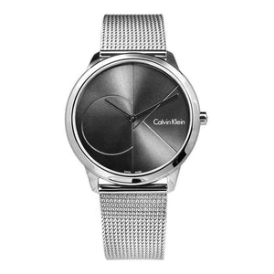 Calvin Klein Minimal Black Dial Silver Mesh Bracelet Watch for Men - K3M21123 Authentic Buy Shop Now