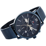 Tommy Hilfiger Evan Blue Dial Blue Mesh Bracelet Watch for Men - 1710397 Authentic Buy Shop Now