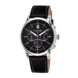 Tommy Hilfiger Kyle Quartz Black Dial Black Leather Strap Watch for Men - 1791630 Authentic Buy Shop Now