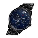 Tommy Hilfiger Damon Quartz Chronograph Blue Dial Black Steel Strap Watch for Men - 1791454 Authentic Buy Shop Now