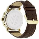 Tommy Hilfiger Keagan Quartz Silver Dial Brown Leather Strap Watch for Men - 1791291 Authentic Buy Shop Now